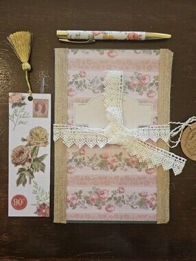 Boutique Handmade Floral Journal Set • Cottagecore